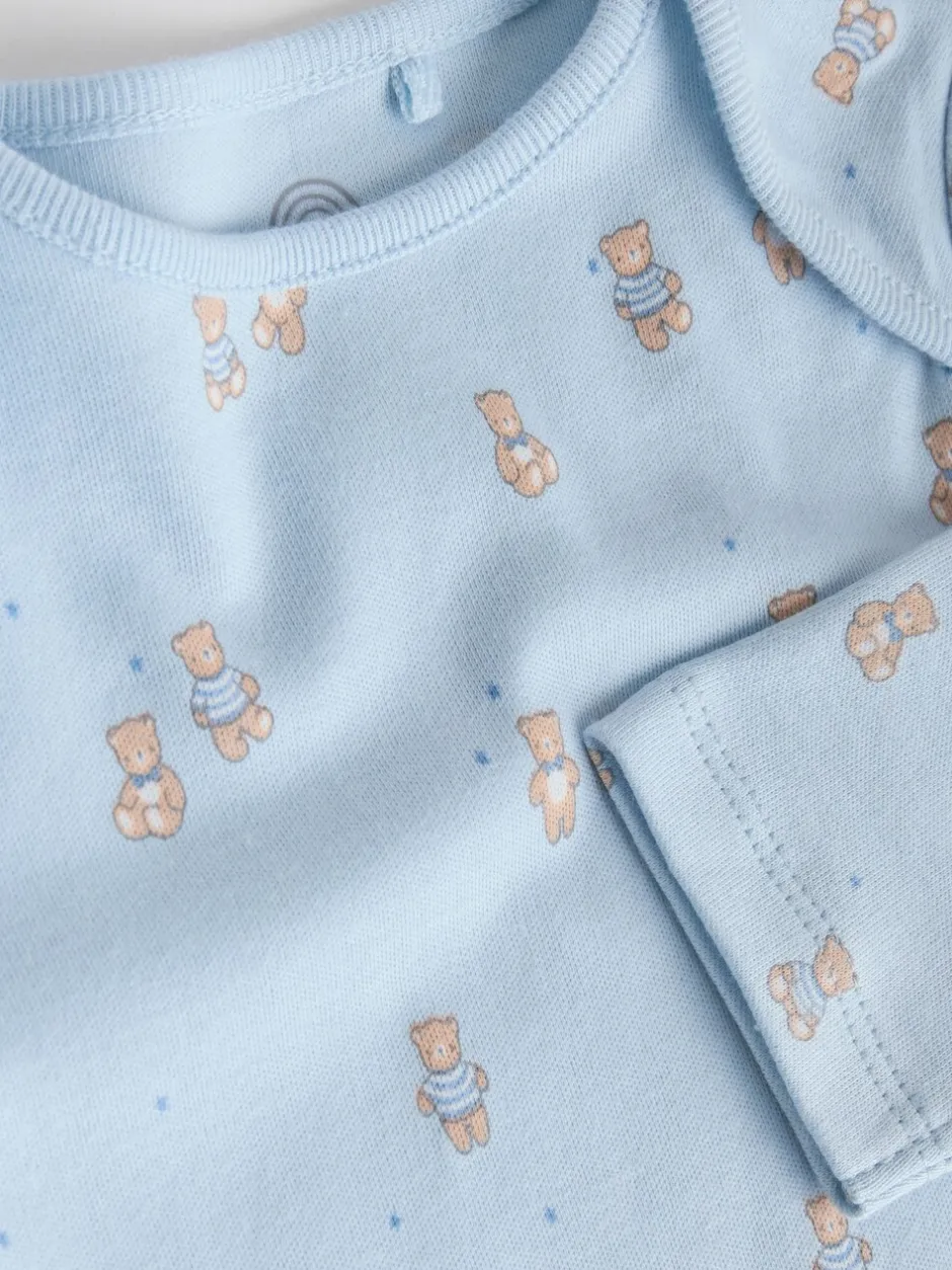 Rompertjes En Hemdjes|Rompertjes En Hemdjes|Next Blauw - Long Sleeved Baby Bear Bodysuit