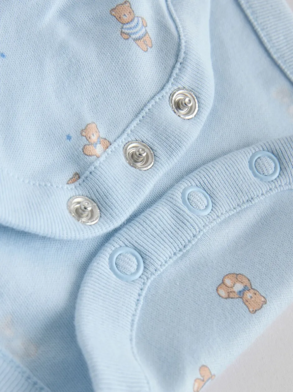 Rompertjes En Hemdjes|Rompertjes En Hemdjes|Next Blauw - Long Sleeved Baby Bear Bodysuit