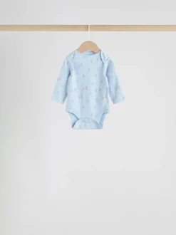 Rompertjes En Hemdjes|Rompertjes En Hemdjes|Next Blauw - Long Sleeved Baby Bear Bodysuit