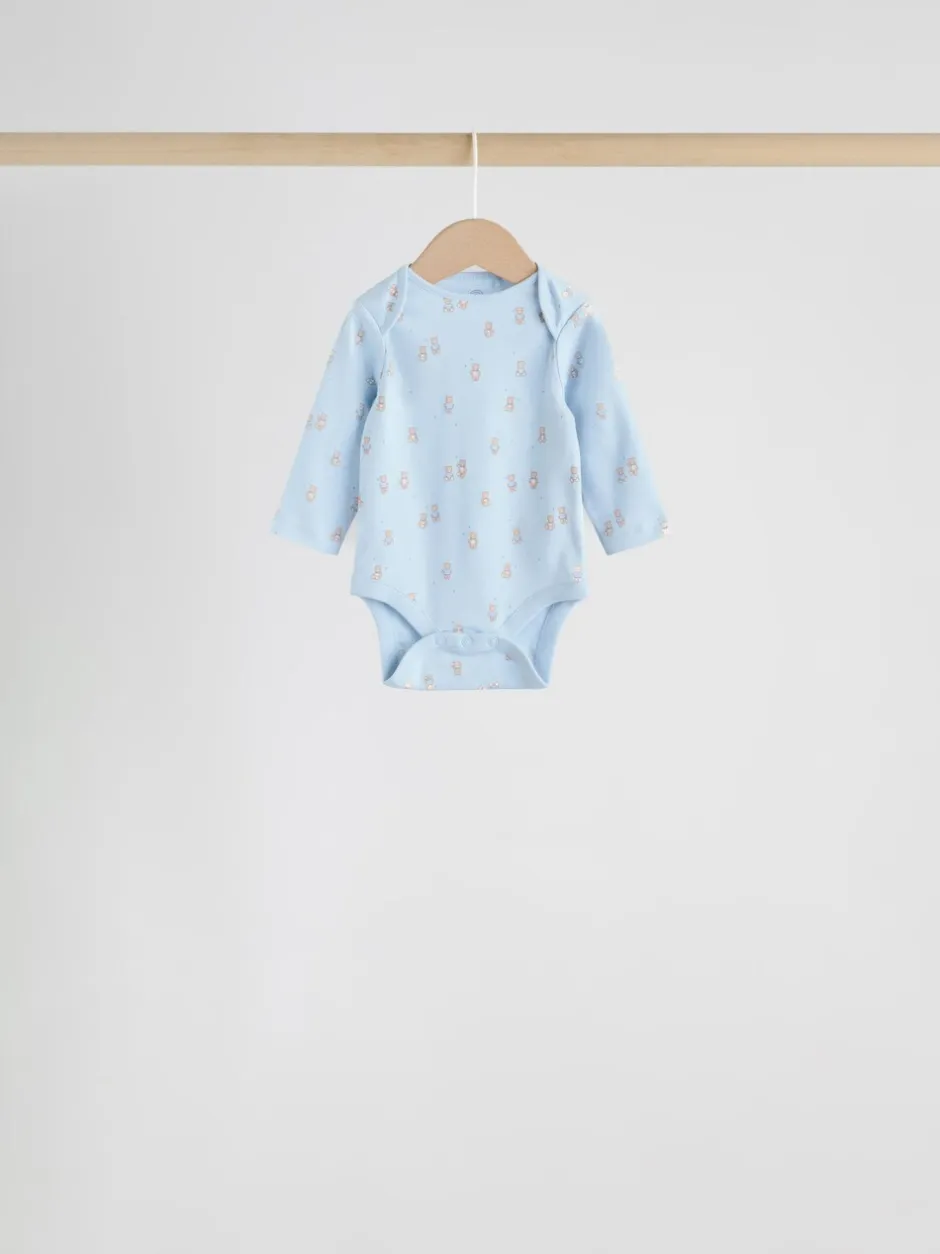 Rompertjes En Hemdjes|Rompertjes En Hemdjes|Next Blauw - Long Sleeved Baby Bear Bodysuit