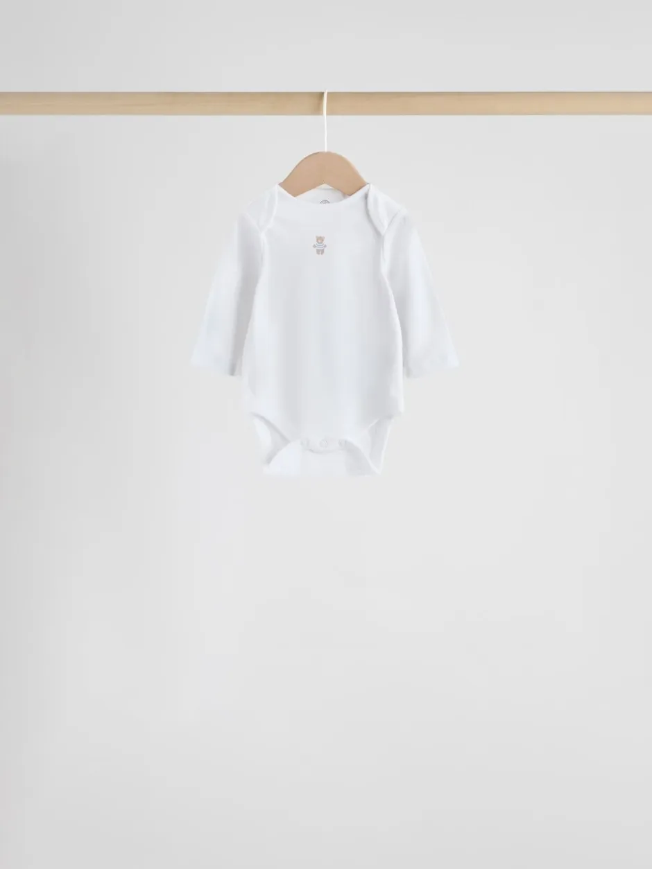 Rompertjes En Hemdjes|Rompertjes En Hemdjes|Next Blauw - Long Sleeved Baby Bear Bodysuit