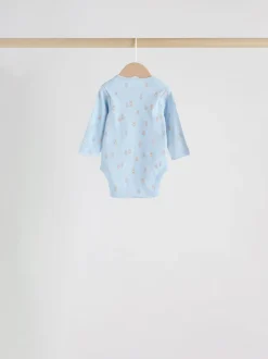 Rompertjes En Hemdjes|Rompertjes En Hemdjes|Next Blauw - Long Sleeved Baby Bear Bodysuit