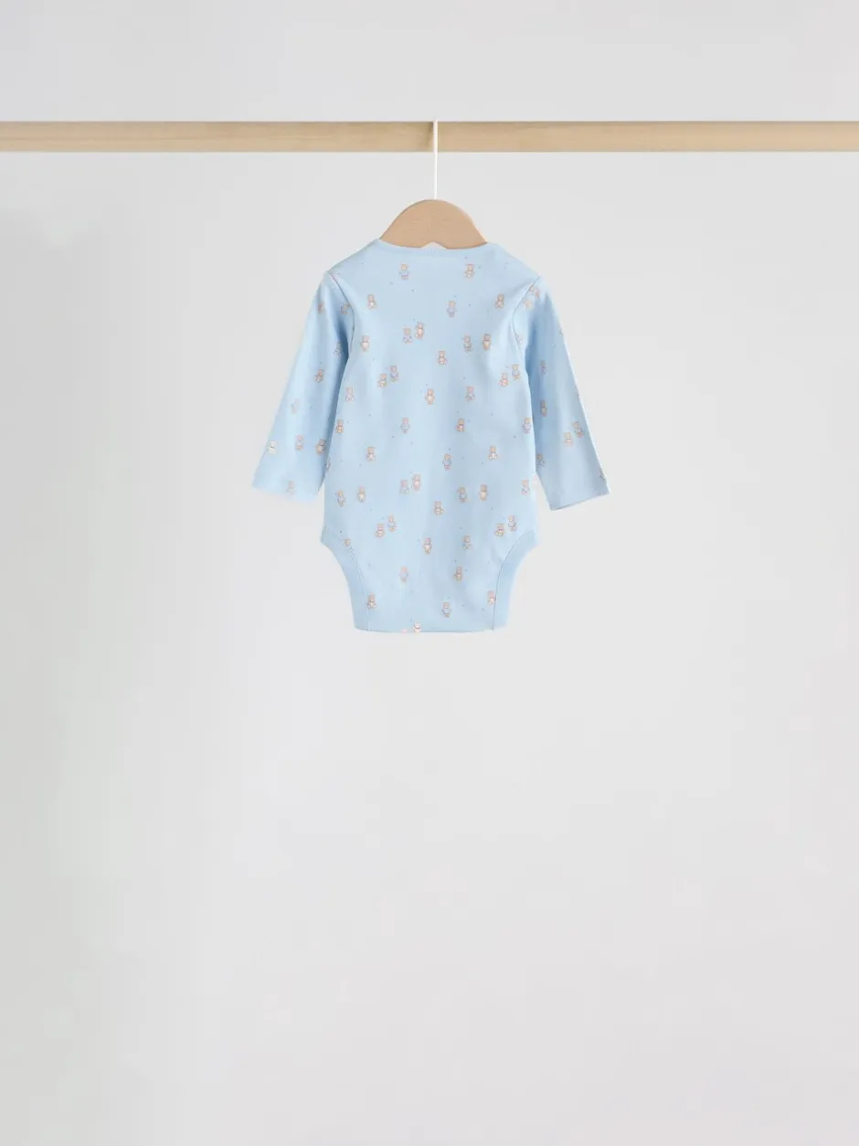 Rompertjes En Hemdjes|Rompertjes En Hemdjes|Next Blauw - Long Sleeved Baby Bear Bodysuit