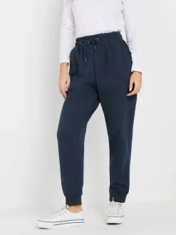 Leggings En Joggingbroeken*M&Co - Petite joggingbroek met boorden Blauw