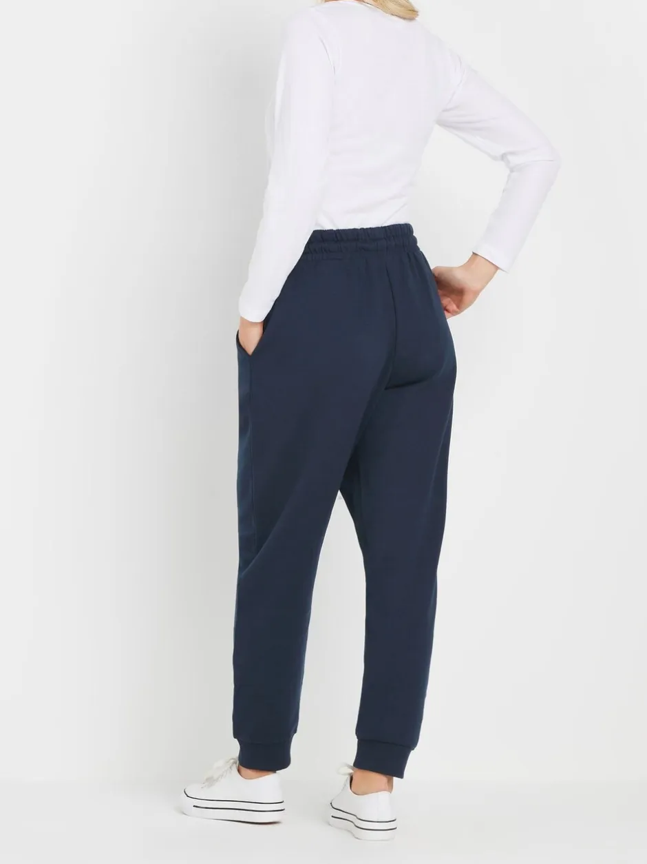 Leggings En Joggingbroeken*M&Co - Petite joggingbroek met boorden Blauw