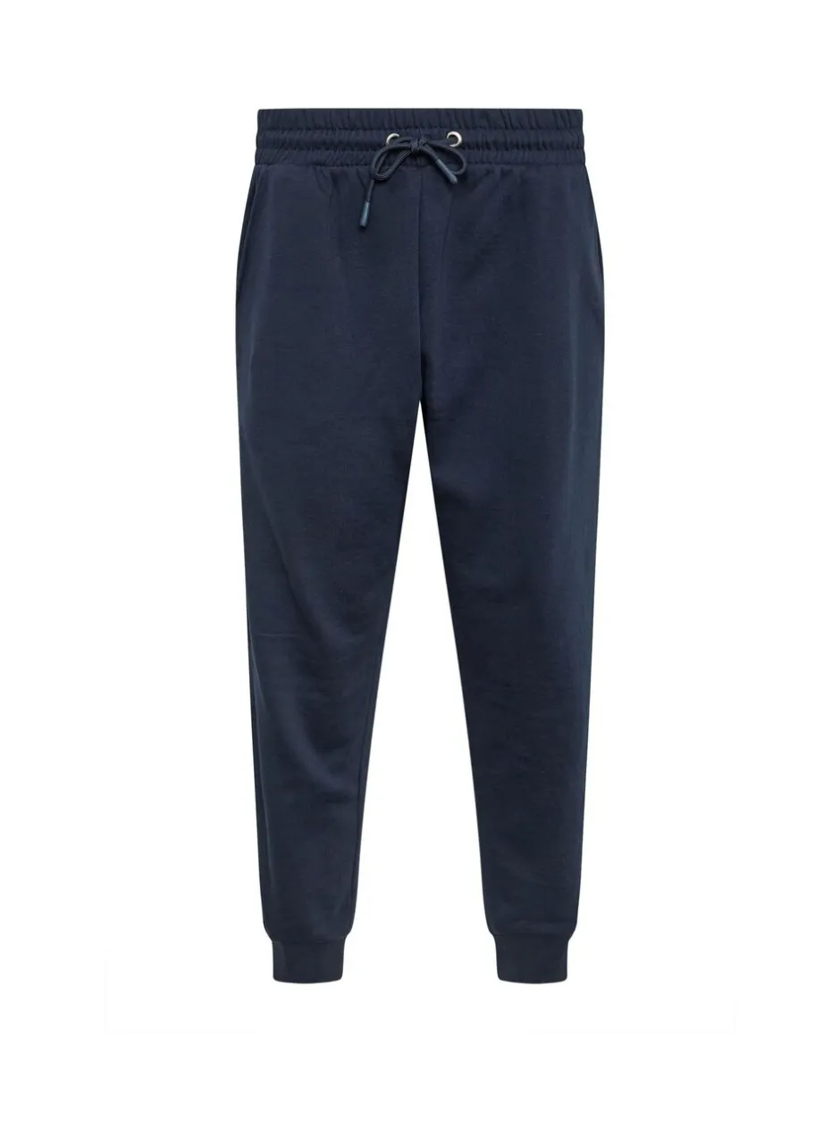 Leggings En Joggingbroeken*M&Co - Petite joggingbroek met boorden Blauw