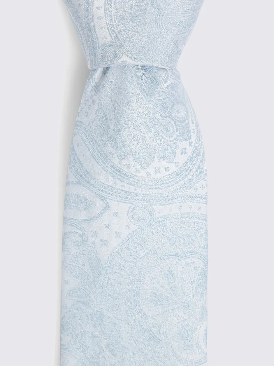 Stropdassen En Pochets*MOSS Blauw - Bruiloft Paisley Stropdas