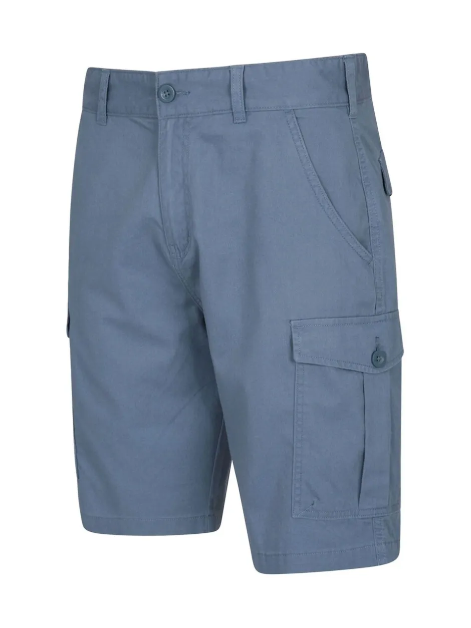 Shorts*Mountain Warehouse Blauw - Mens Lakeside 100% Cotton Cargo Shorts
