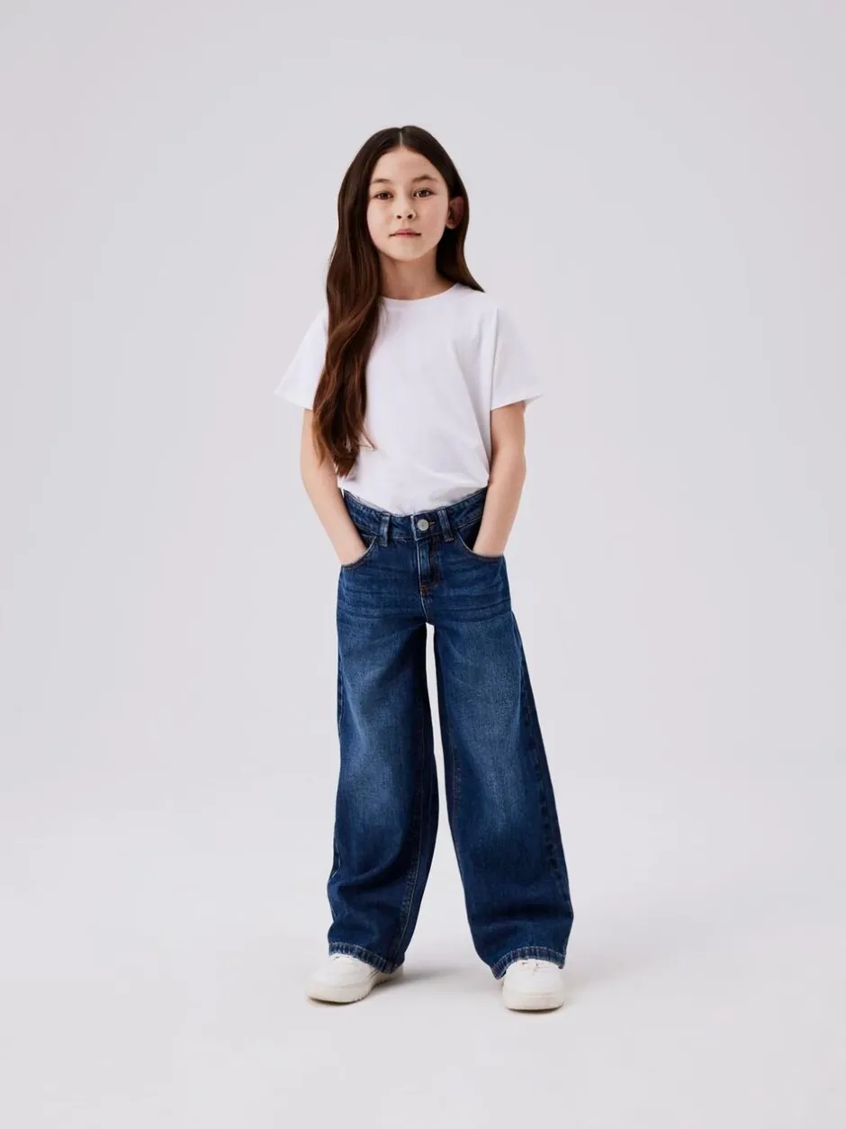Jeans*Name It Blauw - jeans met wijde pijpen