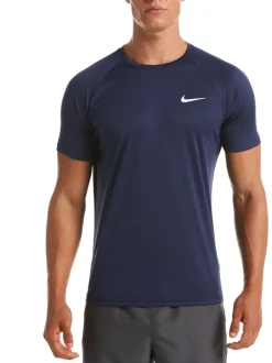 Badkleding*Nike - Hydroguard zonbeschermend surfhemd met korte mouwen Blauw