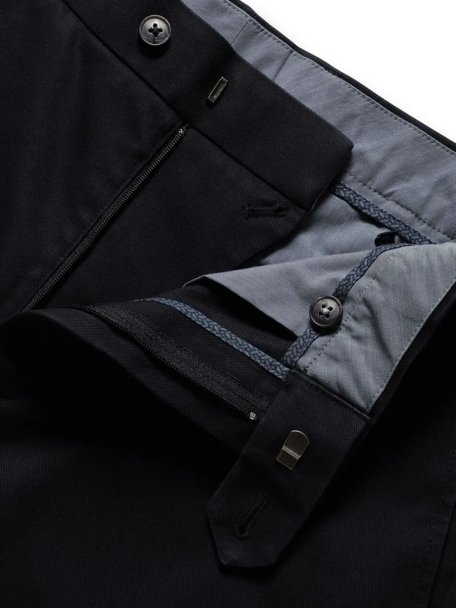 Formele Broek|Charles Tyrwhitt - Normale Pasvorm - - Ultieme strijkvrije Franse slim-fit chino Blauw