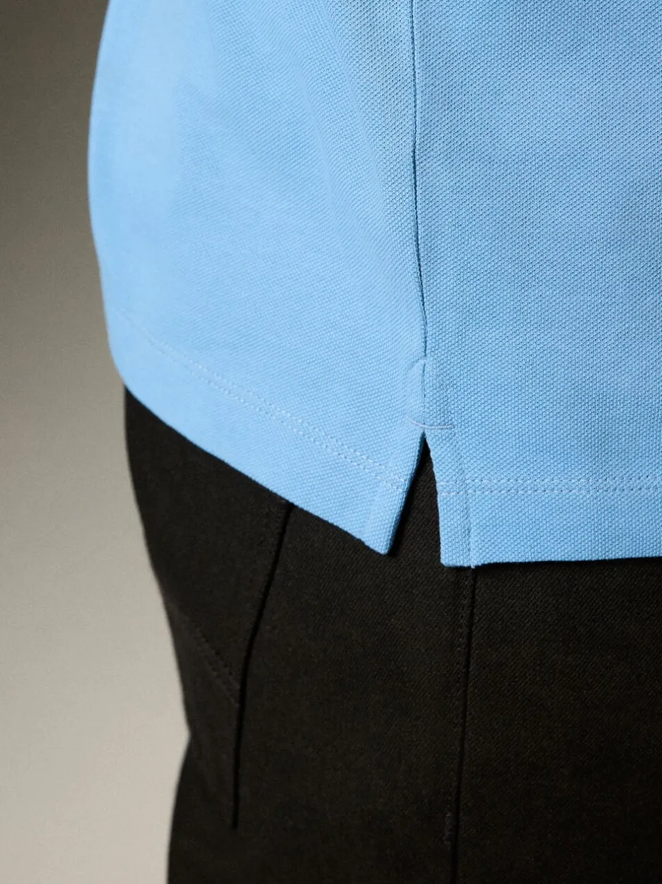 Poloshirts*Next Blauw - Normale Pasvorm - Piqué poloshirt met korte mouwen