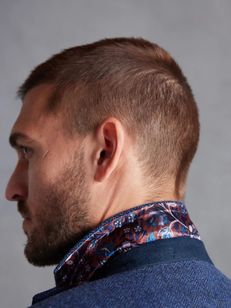 Blazers En Business-Jasjes|Next - Normale Pasvorm - Signature Nova Fides Blazer van wolblend met visgraatmotief Blauw