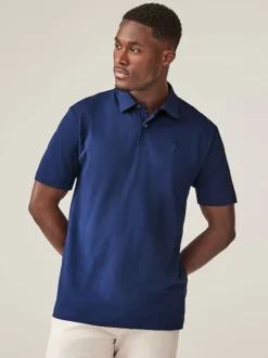 Poloshirts|T-Shirts En Hemden*Next Blauw - Normale Pasvorm - Set van 5 jersey poloshirts met korte mouwen