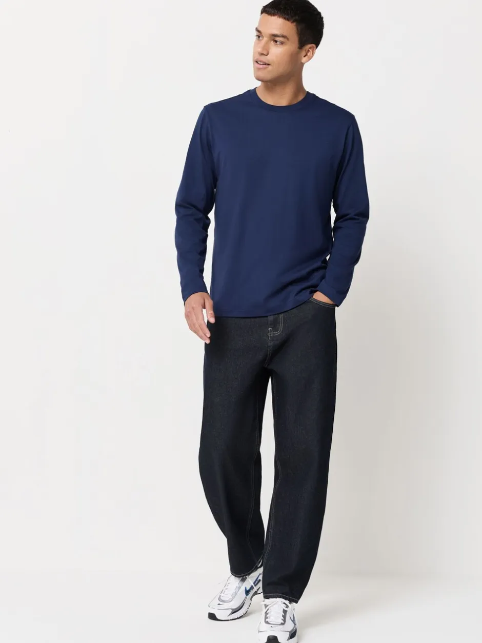 T-Shirts En Hemden|Next Blauw - Normale Pasvorm - T-shirt met lange mouwen en ronde hals