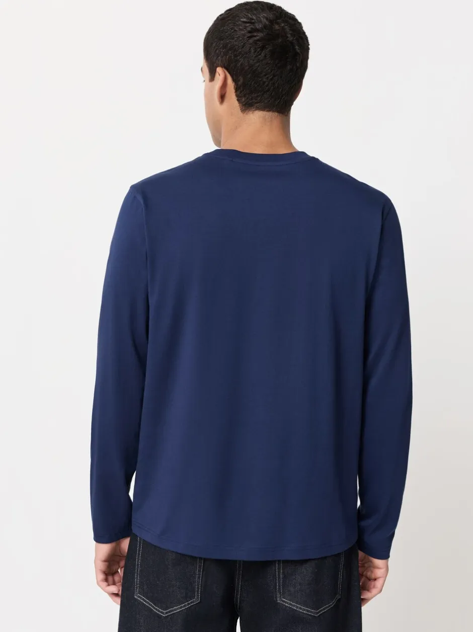 T-Shirts En Hemden|Next Blauw - Normale Pasvorm - T-shirt met lange mouwen en ronde hals