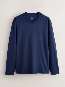 T-Shirts En Hemden|Next Blauw - Normale Pasvorm - T-shirt met lange mouwen en ronde hals