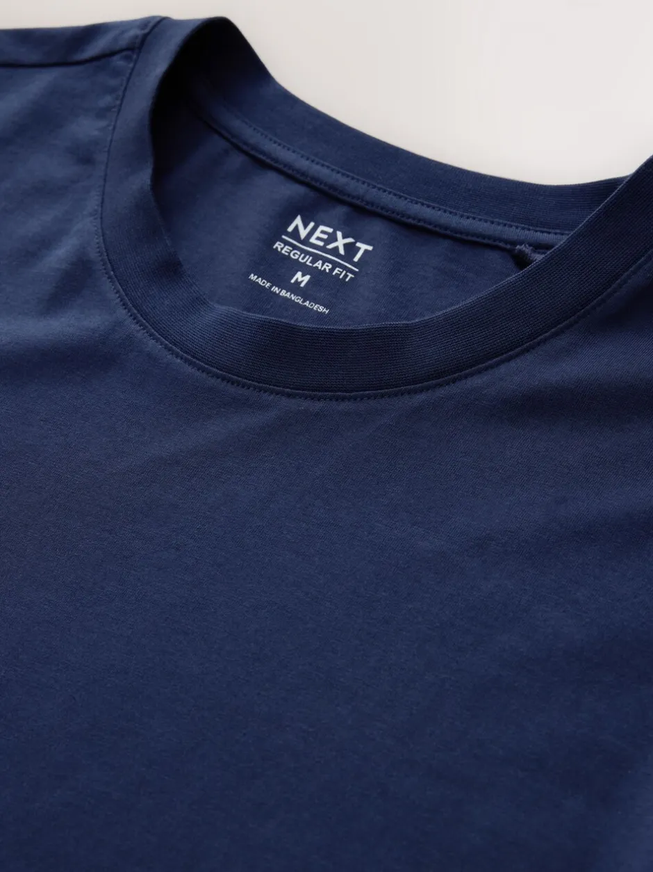 T-Shirts En Hemden|Next Blauw - Normale Pasvorm - T-shirt met lange mouwen en ronde hals
