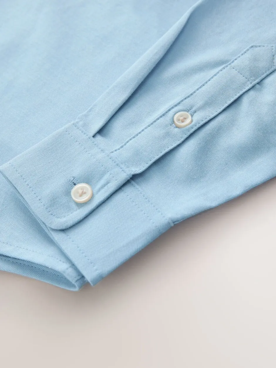 Shirts*Next - Oxford-overhemd met Lange mouwen en opa-kraag (3-16jaar) Blauw