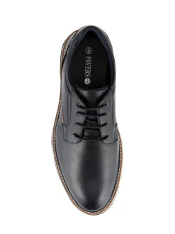 Schoenen*Pavers - Wide Fit Lace-Up Casual Shoes Blauw