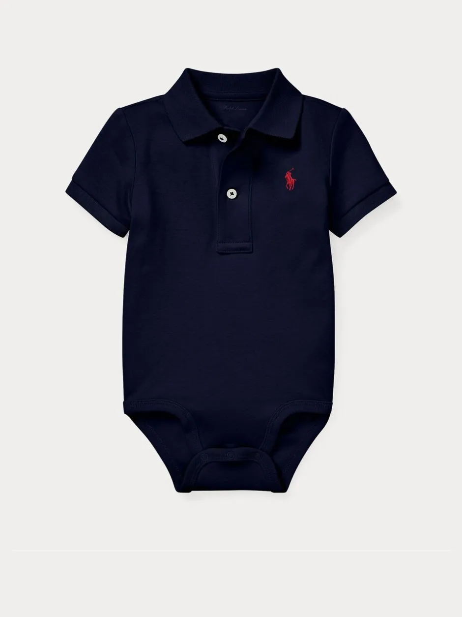 Rompertjes En Tuinbroeken|Polo Ralph Lauren - Polo Bodysuit Blauw