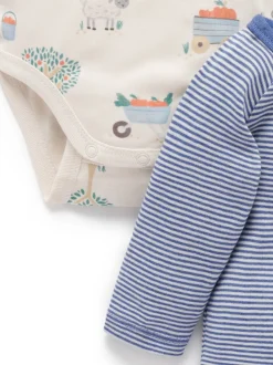 Rompertjes En Hemdjes|Purebaby - Bodysuits 2 Pack Blauw