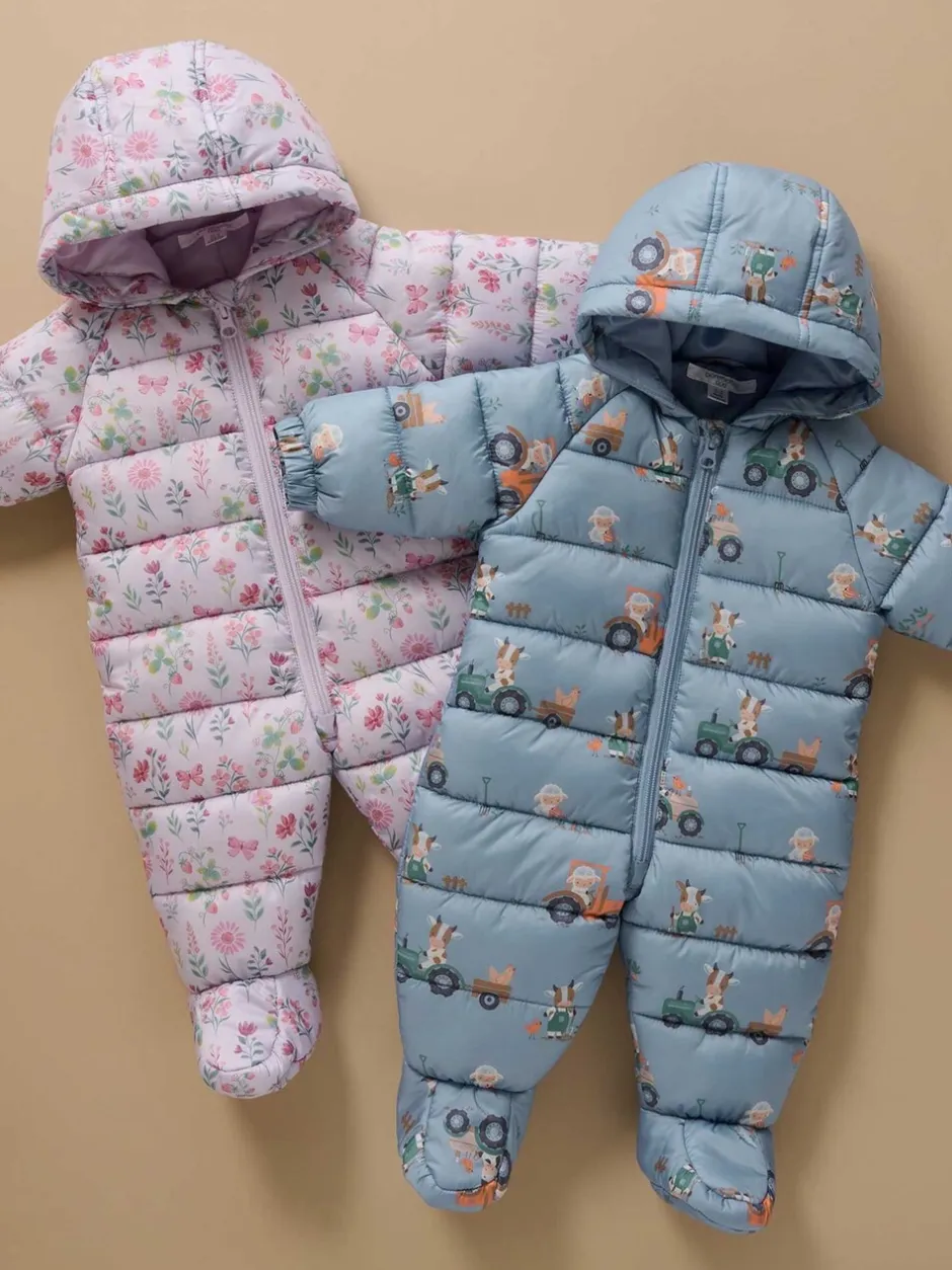 Jassen En Jacks*Purebaby - Showerproof Padded Puffer Pramsuit Blauw