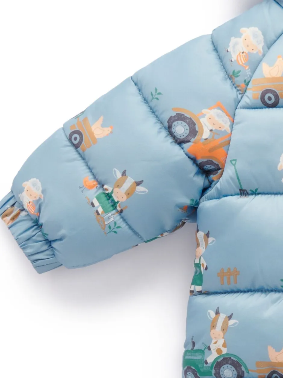 Jassen En Jacks*Purebaby - Showerproof Padded Puffer Pramsuit Blauw