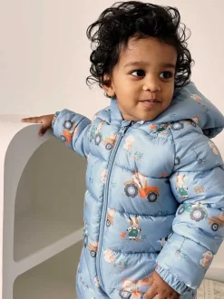 Jassen En Jacks*Purebaby - Showerproof Padded Puffer Pramsuit Blauw