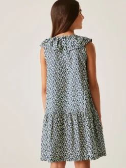Jumpsuits En Playsuits* - Regatta Girls 100% Cotton Orla Kiely Playsuit Blauw
