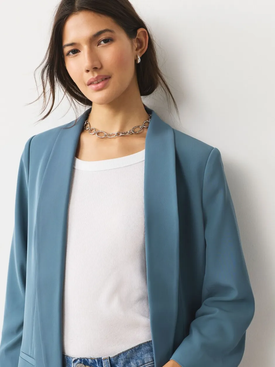 Kostuums En Werkkleding*Next Blauw - Ruimvallend blazer met gerimpelde mouwen