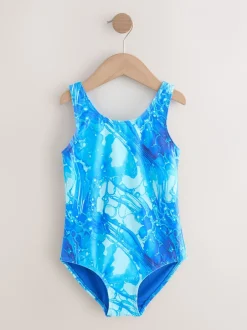 Badkleding*Next - Scoop Neck Swimsuit (3-16yrs) Blauw