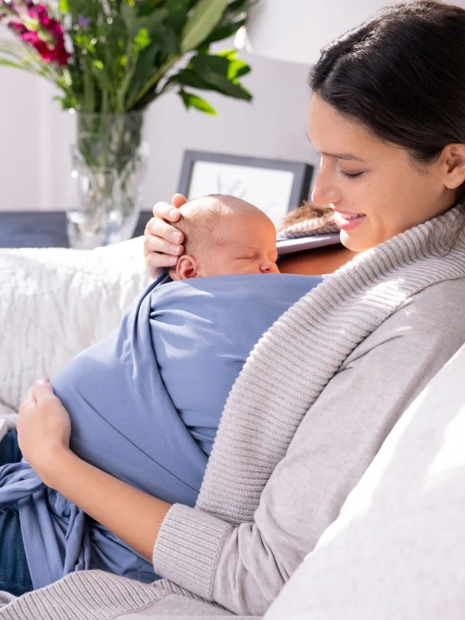 Moederschap|Seraphine - Skin to Skin Babywearing Sleeveless Top Blauw