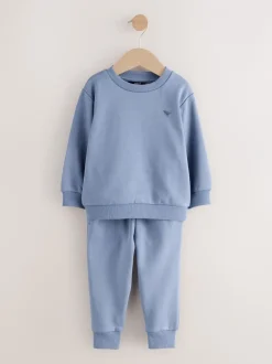 Joggingbroeken|Next Blauw - Set met sweatshirt en joggingbroek (3mnd-7jr)