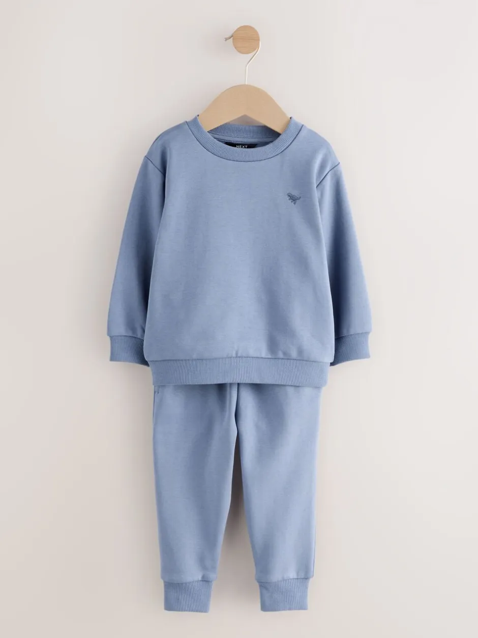 Joggingbroeken|Next Blauw - Set met sweatshirt en joggingbroek (3mnd-7jr)