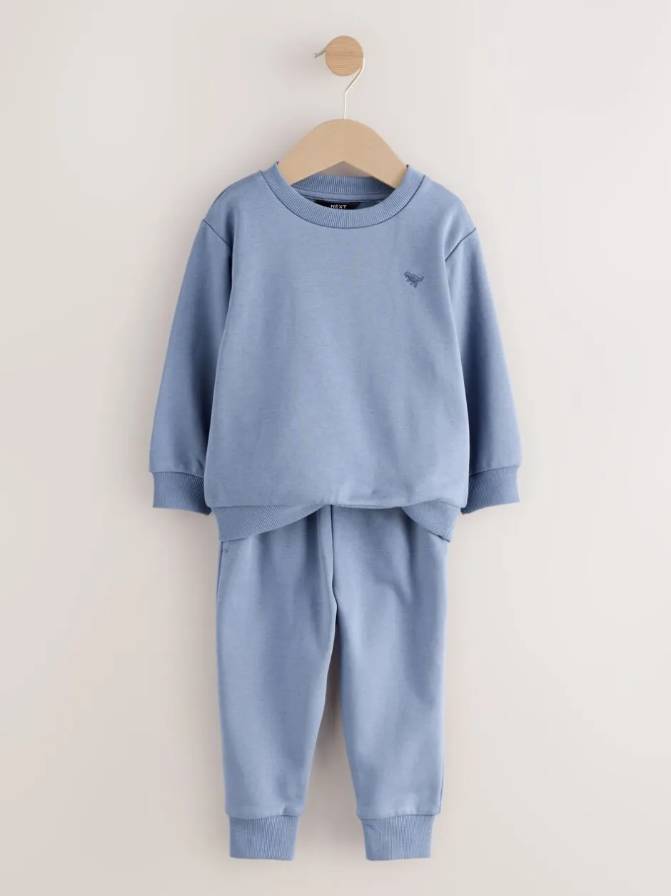 Joggingbroeken|Next Blauw - Set met sweatshirt en joggingbroek (3mnd-7jr)