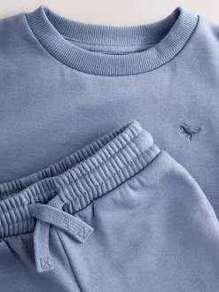 Joggingbroeken|Next Blauw - Set met sweatshirt en joggingbroek (3mnd-7jr)