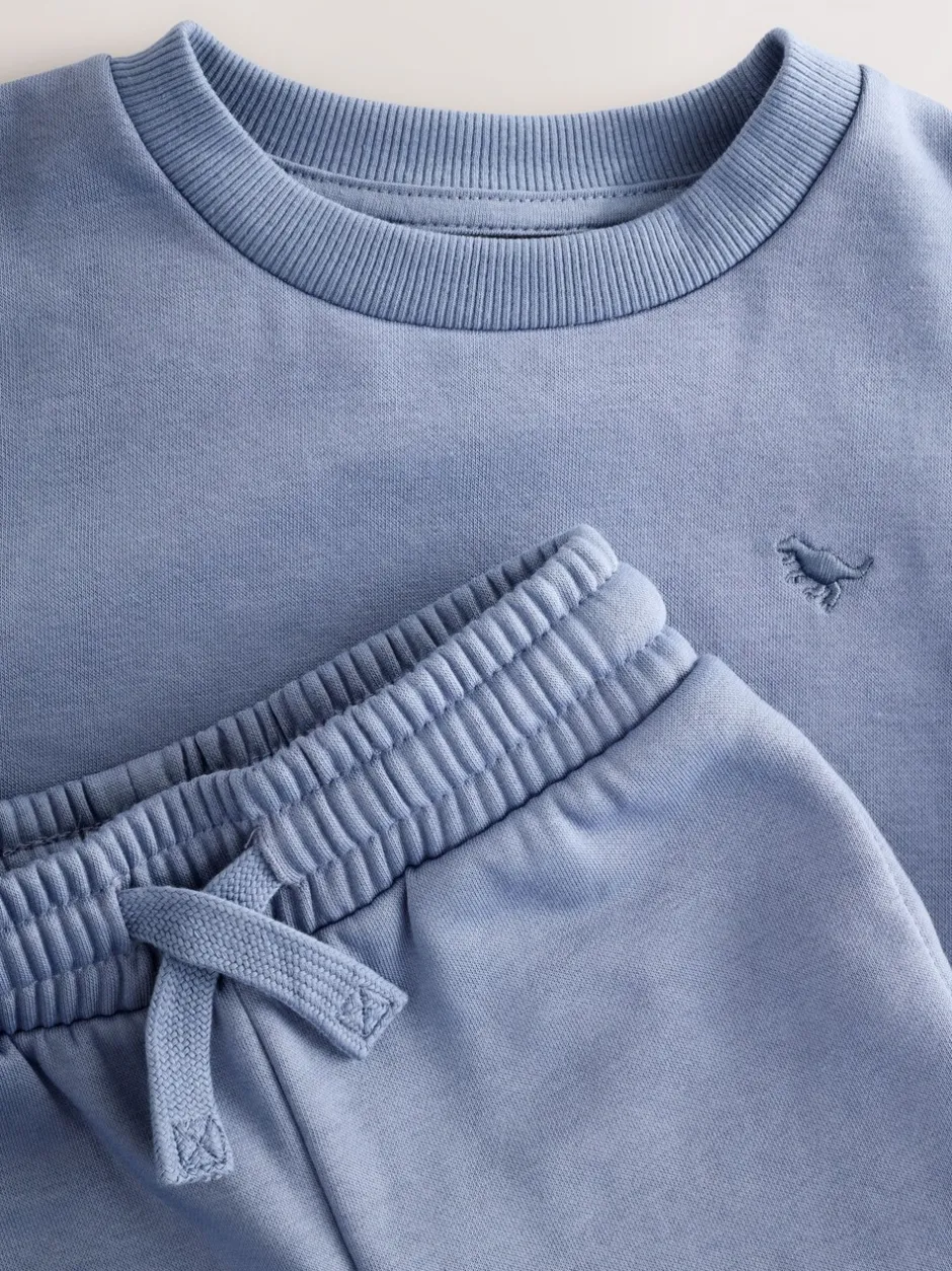 Joggingbroeken|Next Blauw - Set met sweatshirt en joggingbroek (3mnd-7jr)
