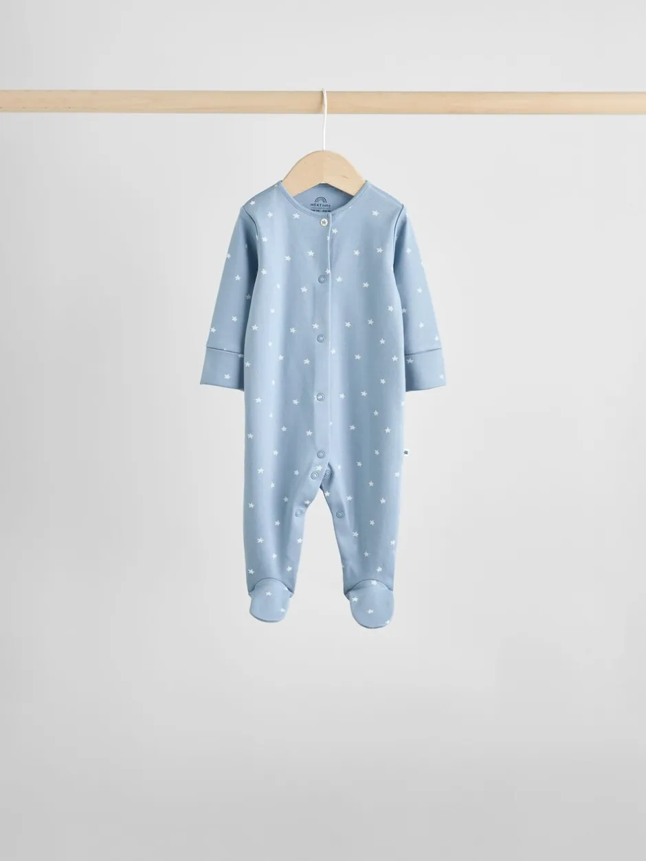 Babypakjes En Babypyjama's|Next Blauw - Set van 7 Baby Popper-slaappakjes (0mnd-2jr)