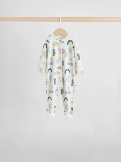 Babypakjes En Babypyjama's|Next Blauw - Set van 7 Baby Popper-slaappakjes (0mnd-2jr)