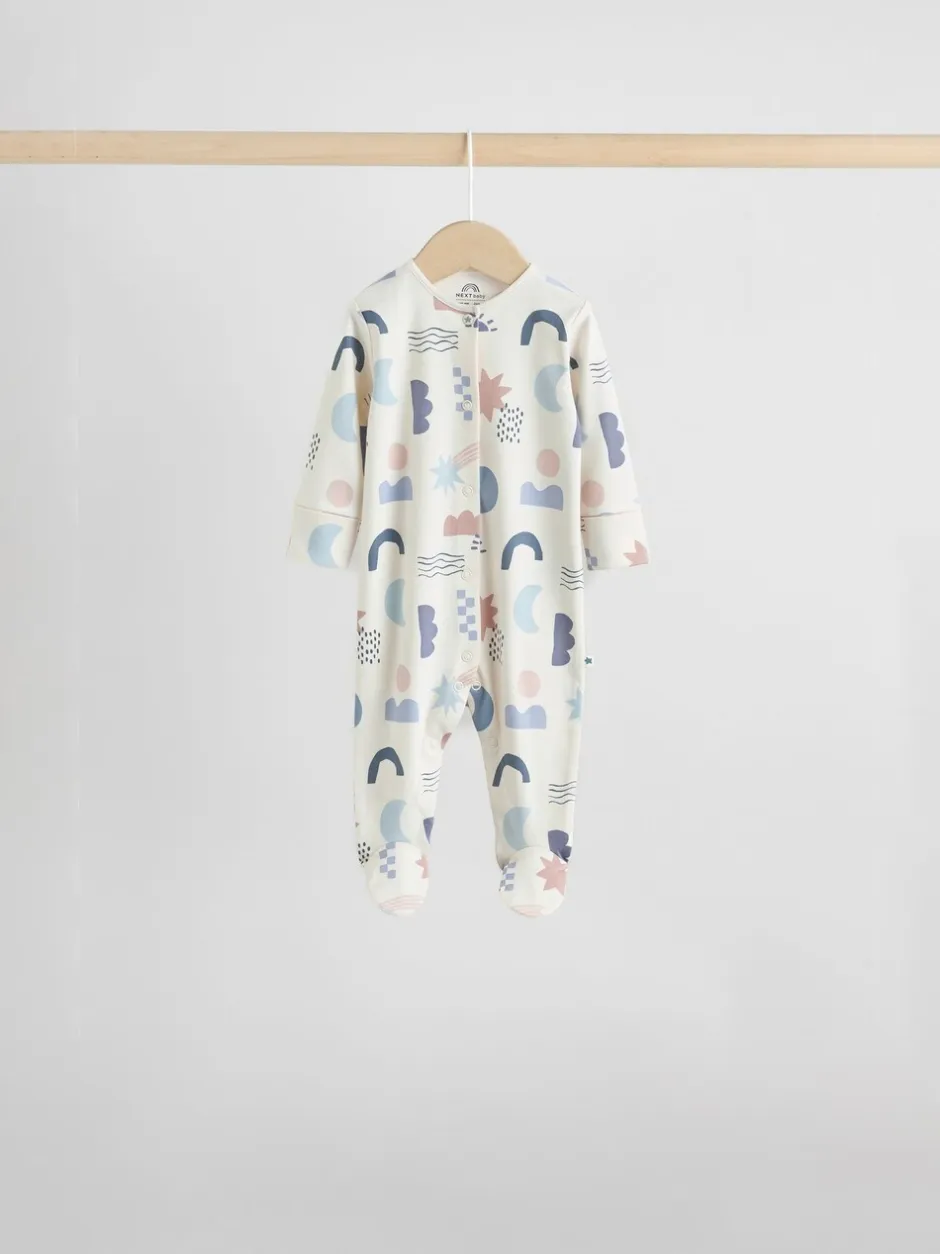 Babypakjes En Babypyjama's|Next Blauw - Set van 7 Baby Popper-slaappakjes (0mnd-2jr)