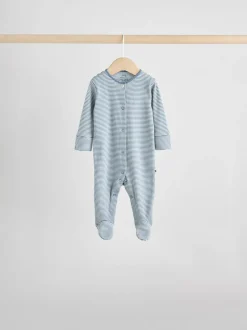 Babypakjes En Babypyjama's|Next Blauw - Set van 7 Baby Popper-slaappakjes (0mnd-2jr)