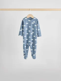 Babypakjes En Babypyjama's|Next Blauw - Set van 7 Baby Popper-slaappakjes (0mnd-2jr)