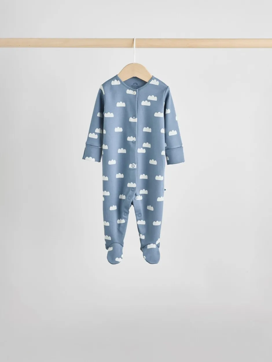 Babypakjes En Babypyjama's|Next Blauw - Set van 7 Baby Popper-slaappakjes (0mnd-2jr)