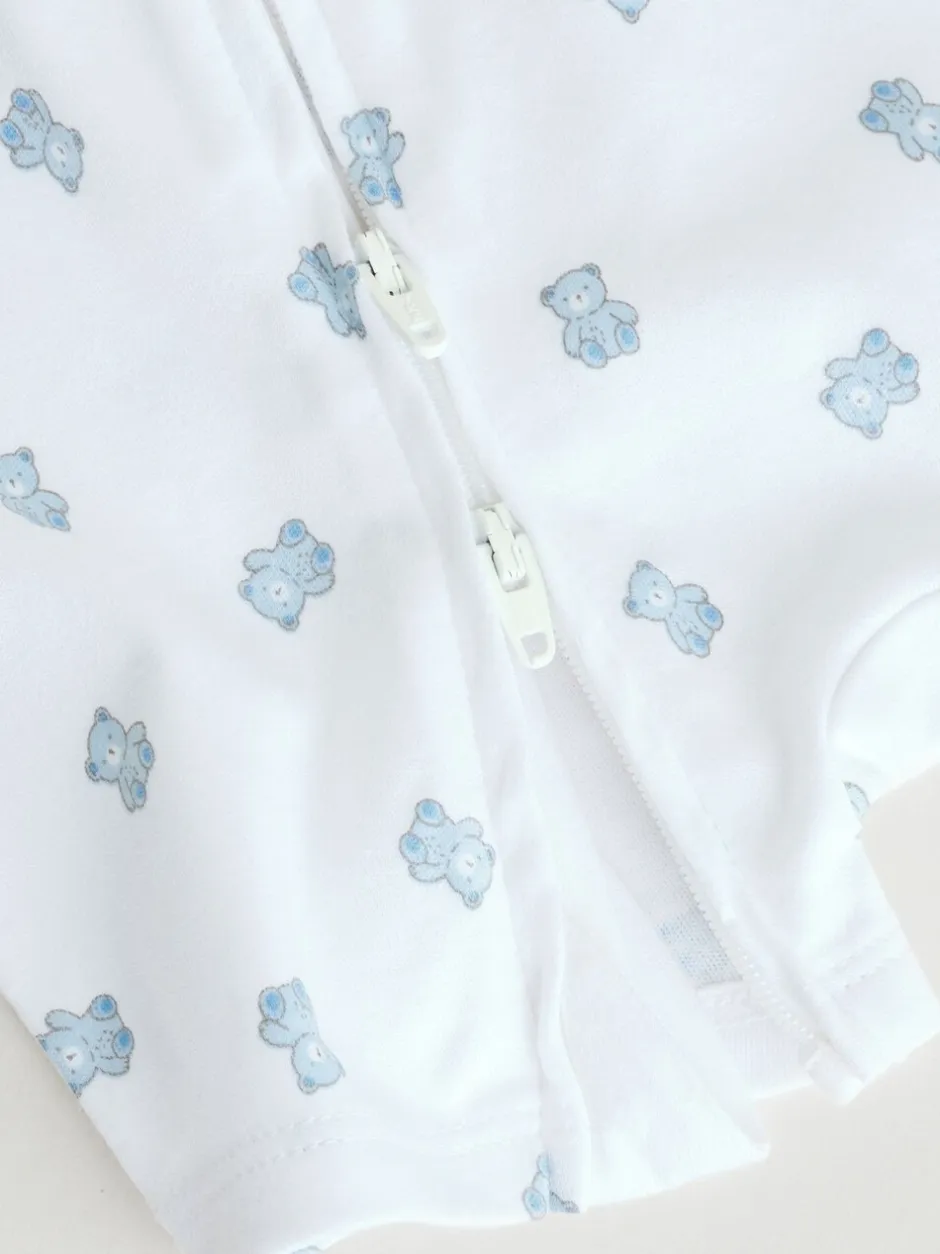 Rompertjes En Tuinbroeken*Next Blauw - Set van 3 babyrompertjes met rits (0 mnd-3 jr)
