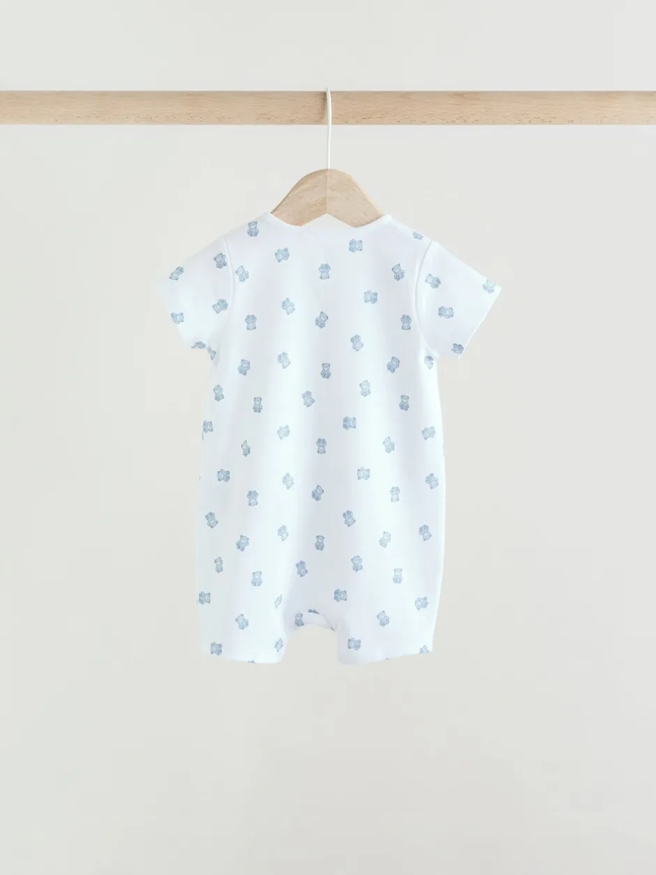 Rompertjes En Tuinbroeken*Next Blauw - Set van 3 babyrompertjes met rits (0 mnd-3 jr)