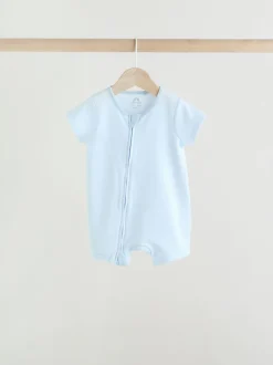 Rompertjes En Tuinbroeken*Next Blauw - Set van 3 babyrompertjes met rits (0 mnd-3 jr)