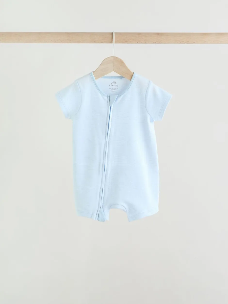 Rompertjes En Tuinbroeken*Next Blauw - Set van 3 babyrompertjes met rits (0 mnd-3 jr)