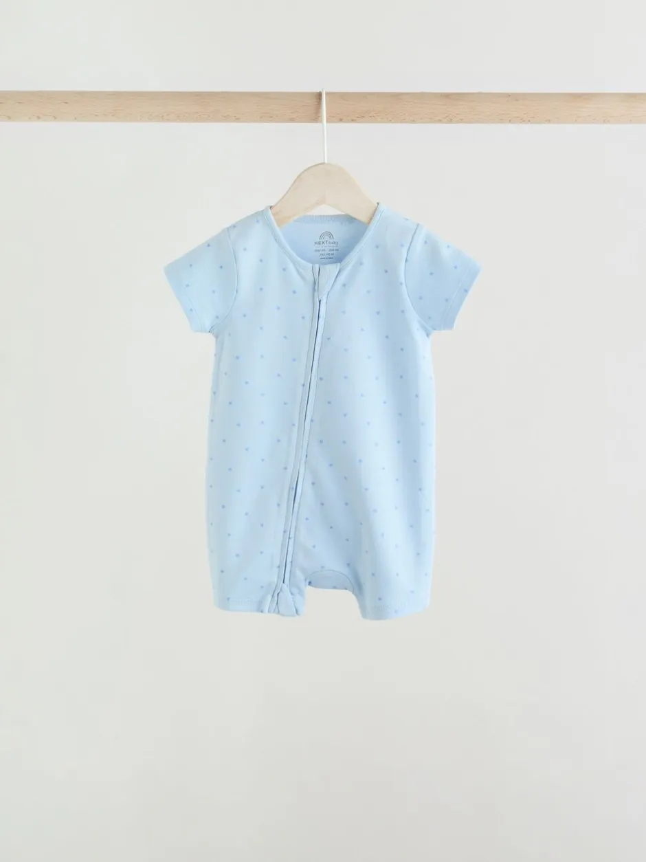 Rompertjes En Tuinbroeken*Next Blauw - Set van 3 babyrompertjes met rits (0 mnd-3 jr)
