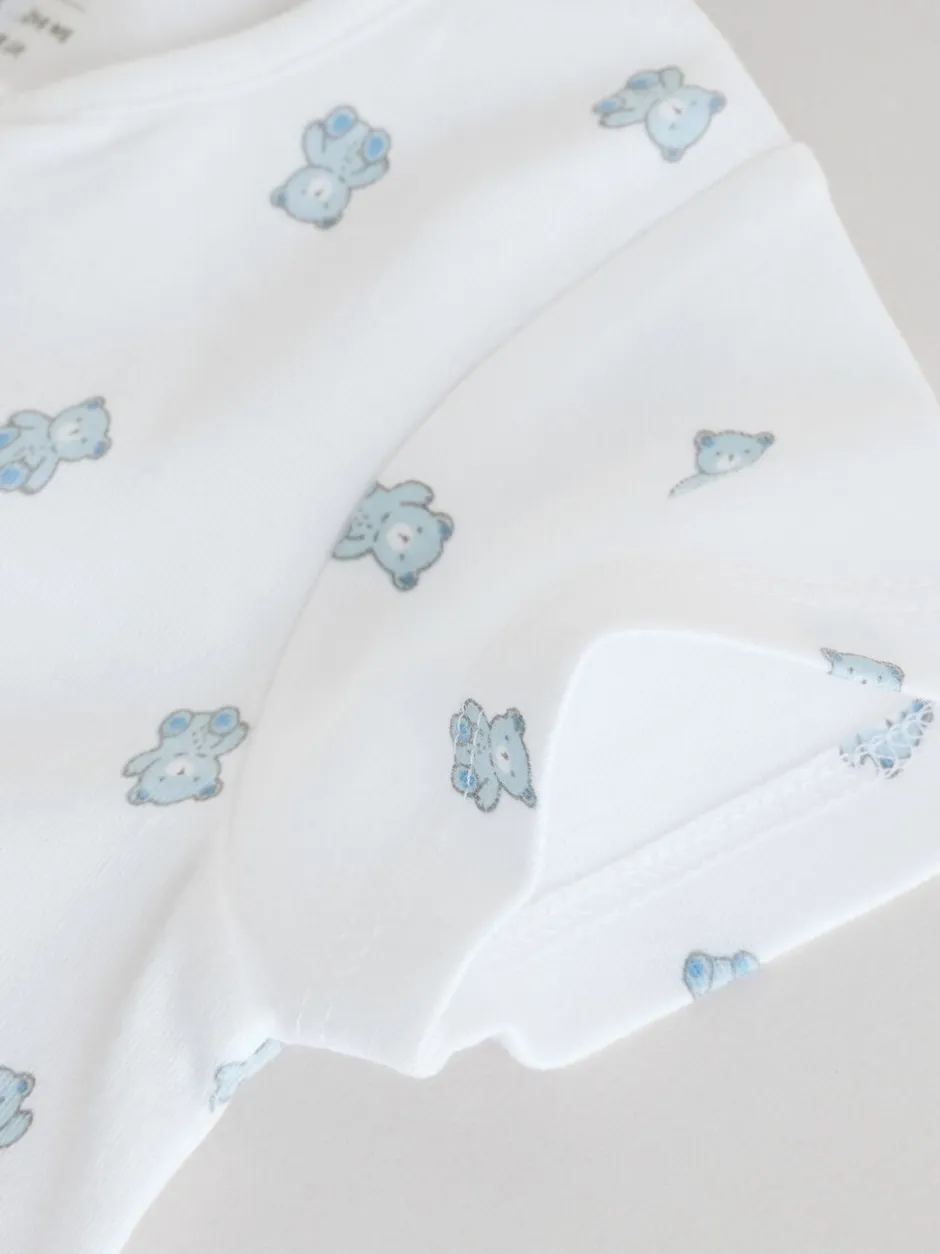 Rompertjes En Tuinbroeken*Next Blauw - Set van 3 babyrompertjes met rits (0 mnd-3 jr)